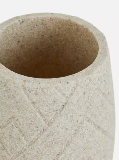 Kubek łazienkowy ze wzorem w jodełkę