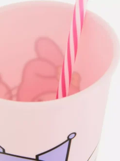 Kubek niekapek ze słomką i motywem Hello Kitty