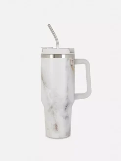 Kubek podróżny 1,2 l ze stali nierdzewnej ze słomką