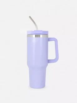 Kubek podróżny 1,2 l ze stali nierdzewnej ze słomką