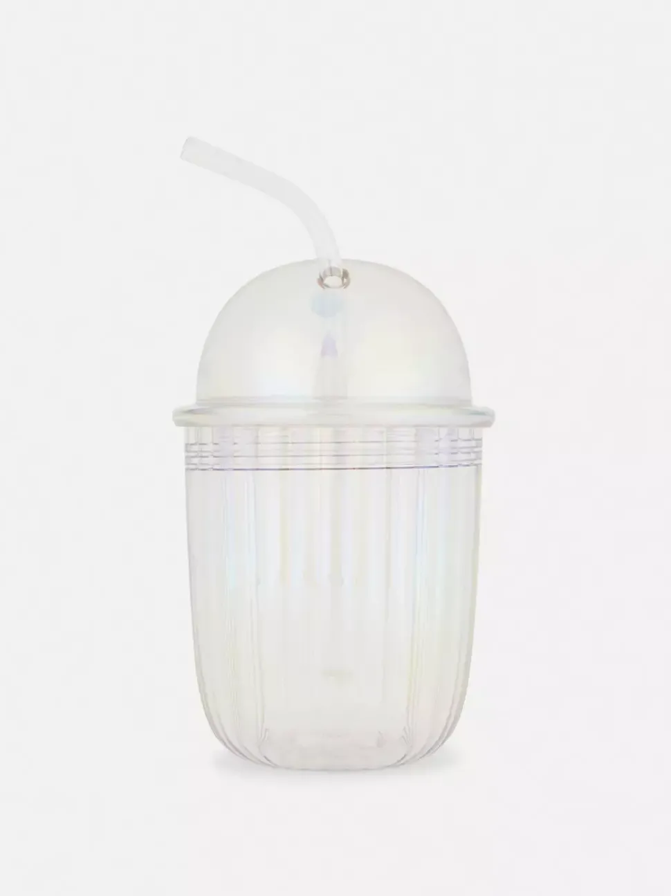 Kubek z wypukłą pokrywą i słomką