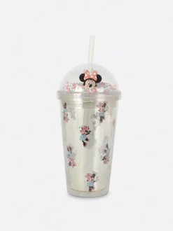 Kubek z wypukłą pokrywą i słomką z motywem Disneya
