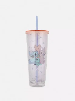 Kubek ze słomką i motywem Sticha i Andzi Disneya