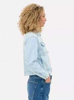 Kurtka jeansowa z efektem znoszenia