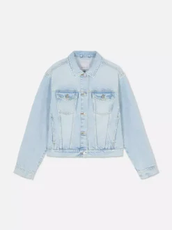 Kurtka jeansowa z efektem znoszenia