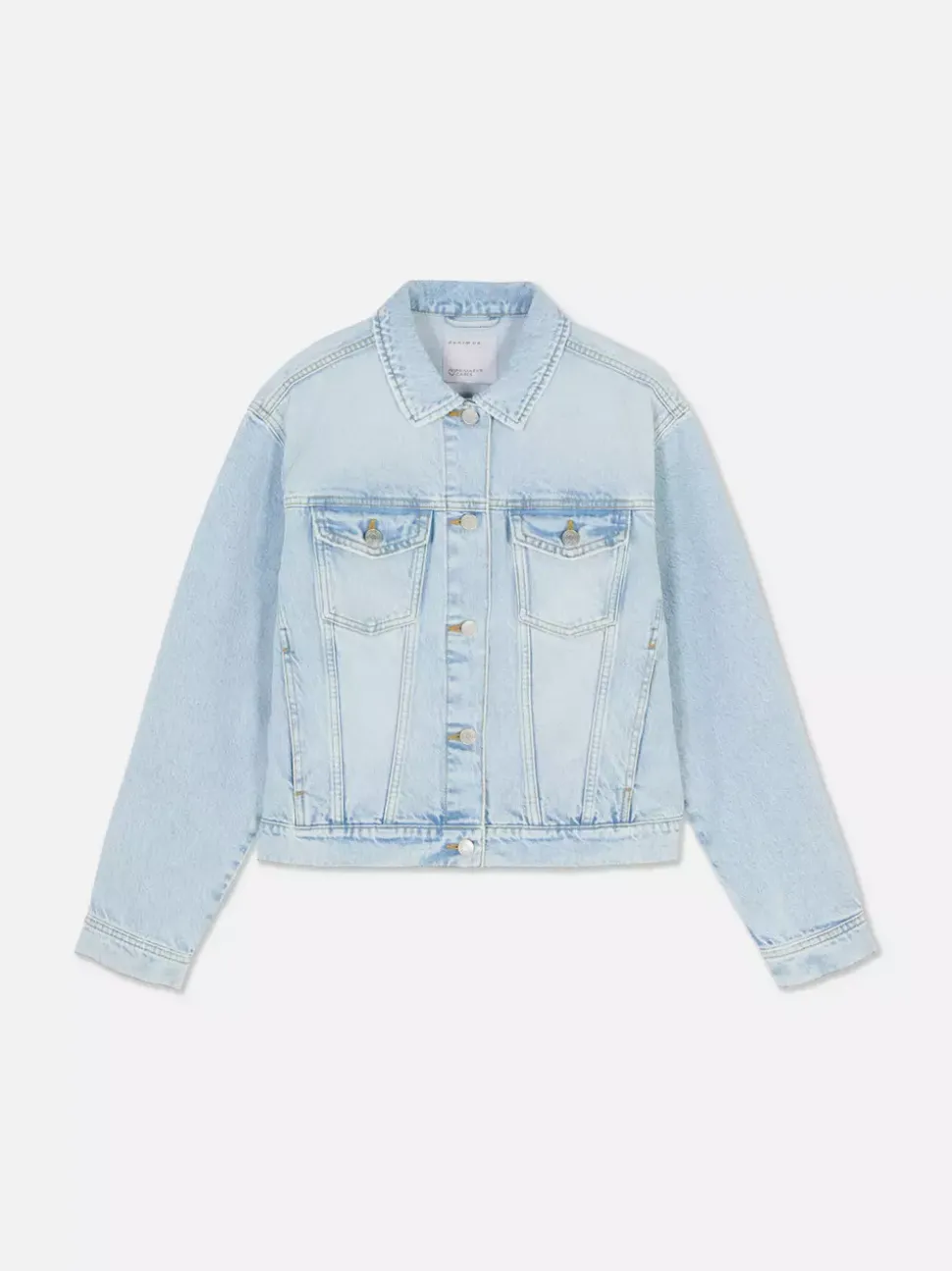 Kurtka jeansowa z efektem znoszenia