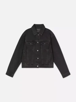 Kurtka jeansowa z efektem znoszenia