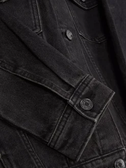 Kurtka jeansowa z efektem znoszenia