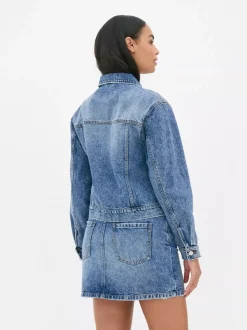 Kurtka jeansowa z efektem znoszenia
