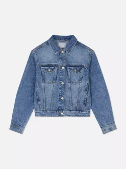 Kurtka jeansowa z efektem znoszenia