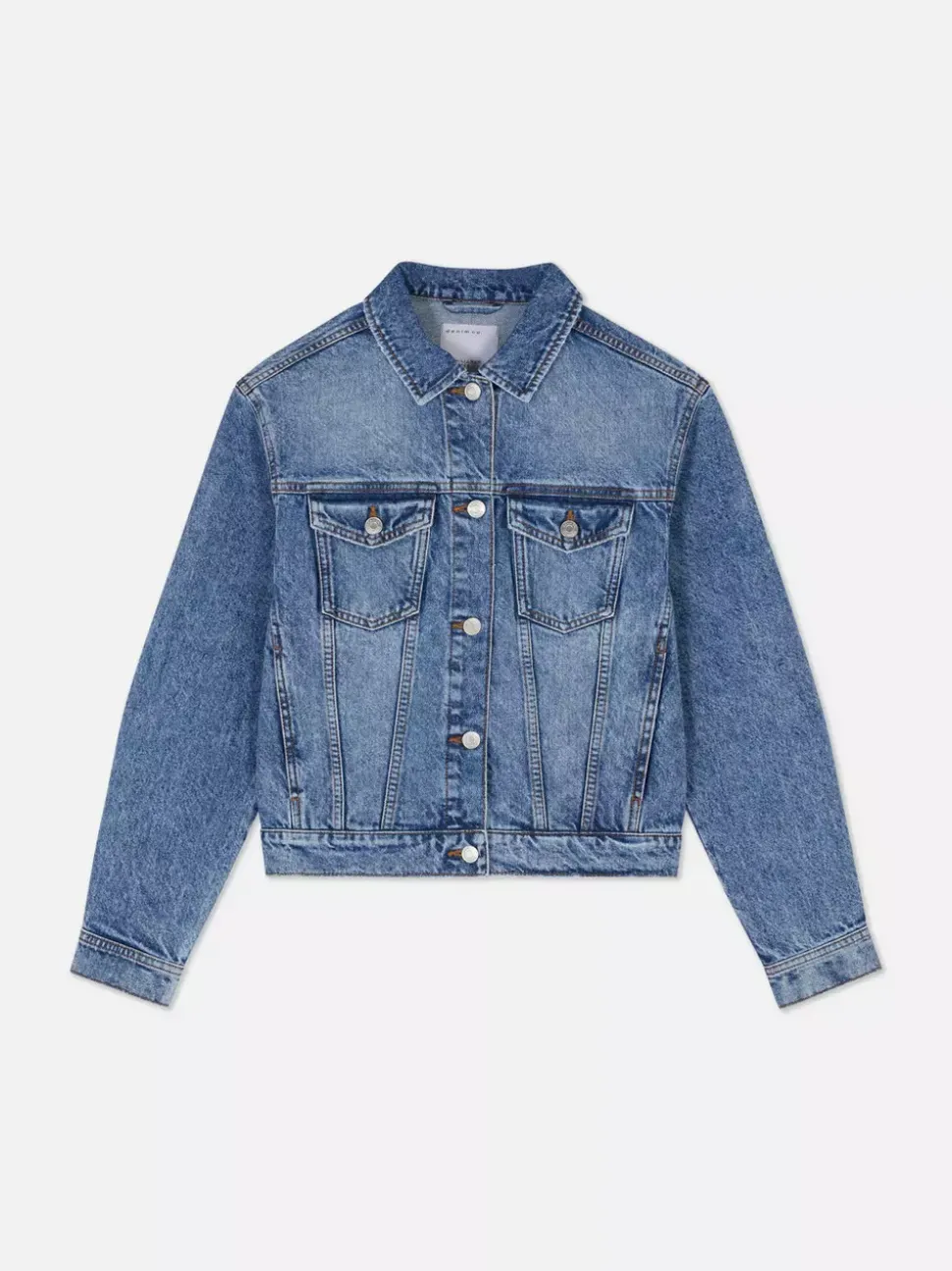 Kurtka jeansowa z efektem znoszenia
