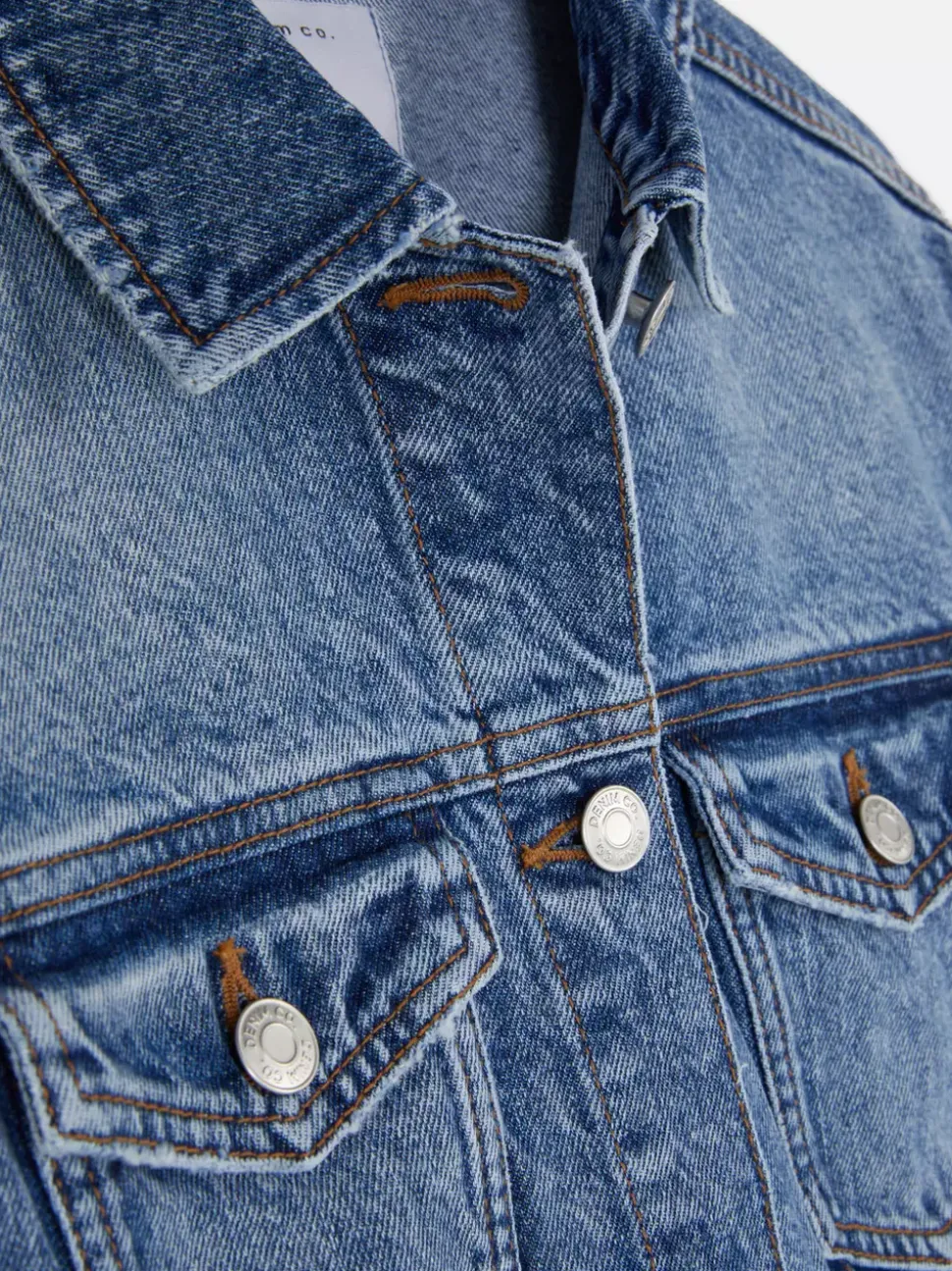 Kurtka jeansowa z efektem znoszenia