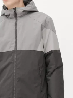 Kurtka z kapturem w bloki kolorystyczne