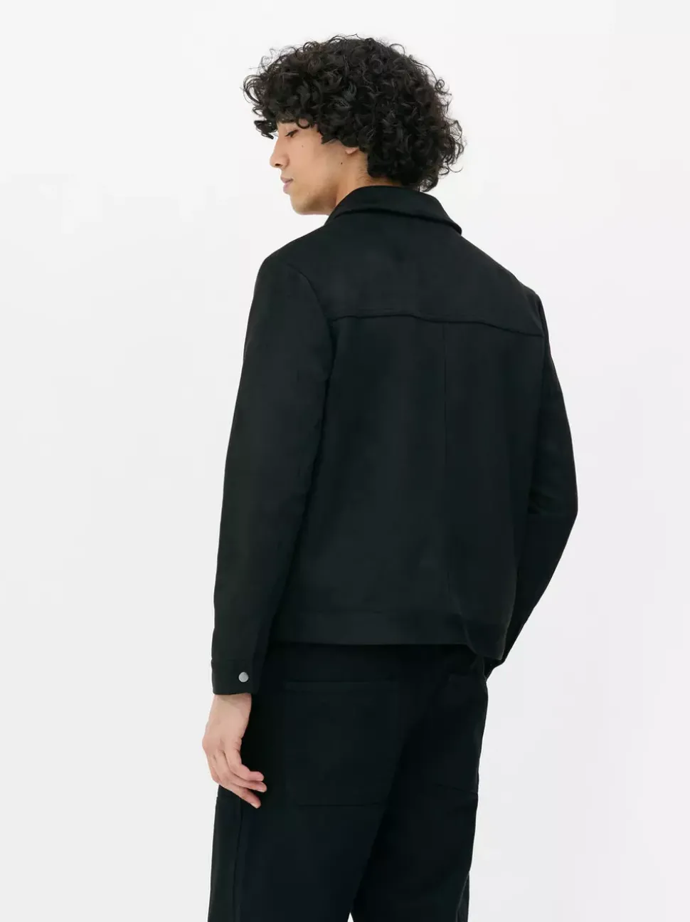 Kurtka ze sztucznego zamszu z kołnierzykiem