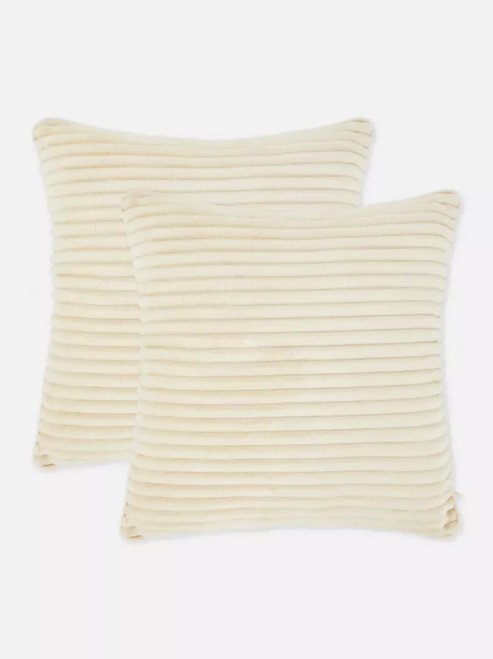 Kwadratowe poduszki o prążkowanej teksturze, 2 szt.