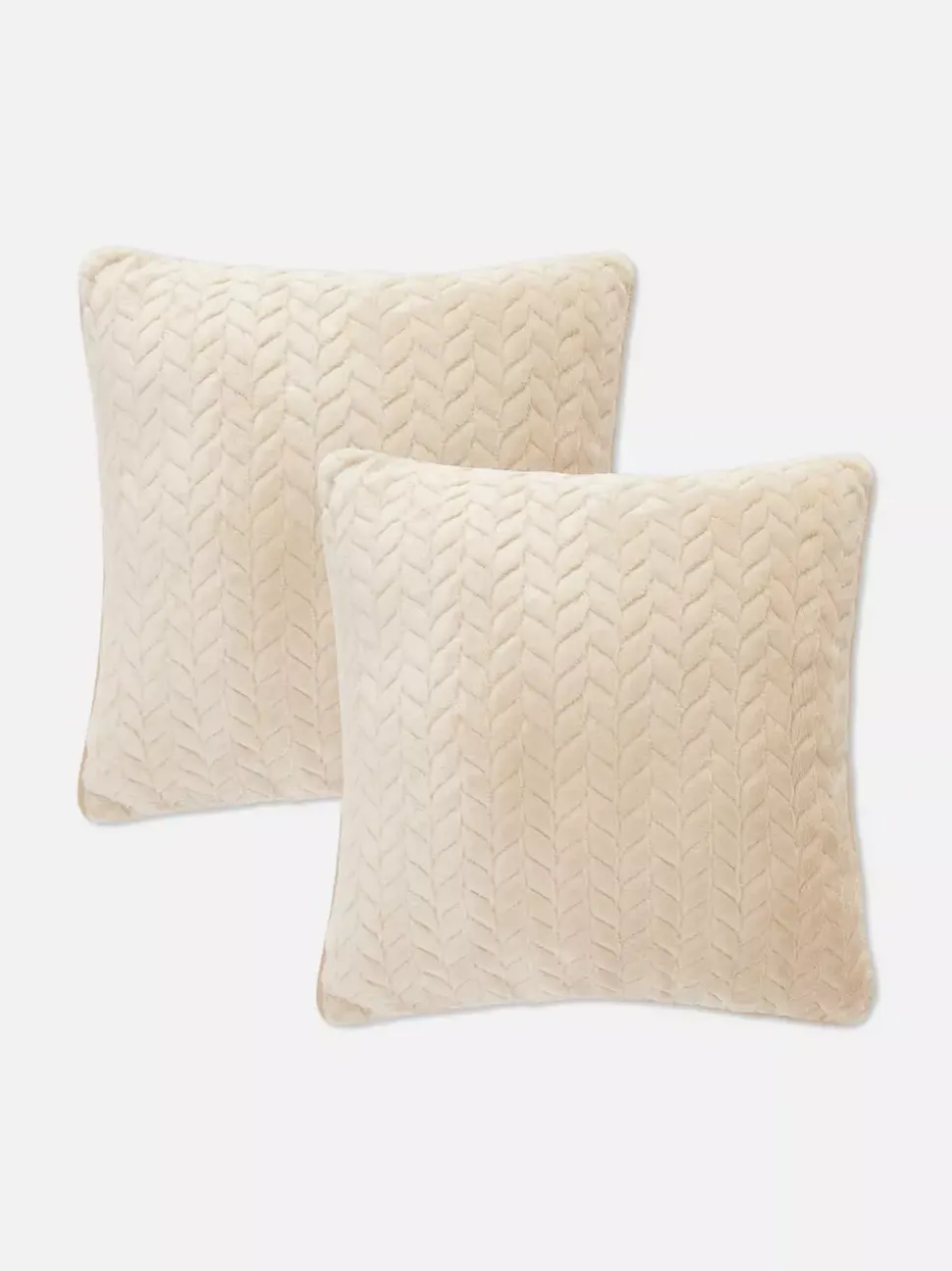 Kwadratowe poduszki o splocie warkoczowym, 2 szt.