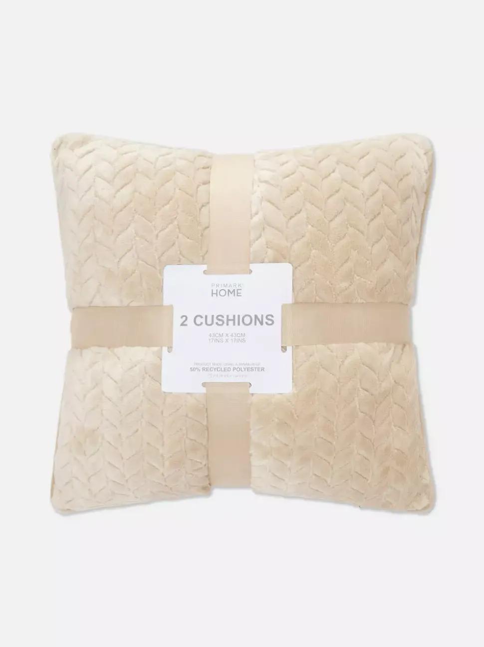 Kwadratowe poduszki o splocie warkoczowym, 2 szt.