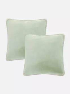 Kwadratowe poduszki ze ściegiem na okrętkę, 2 szt.