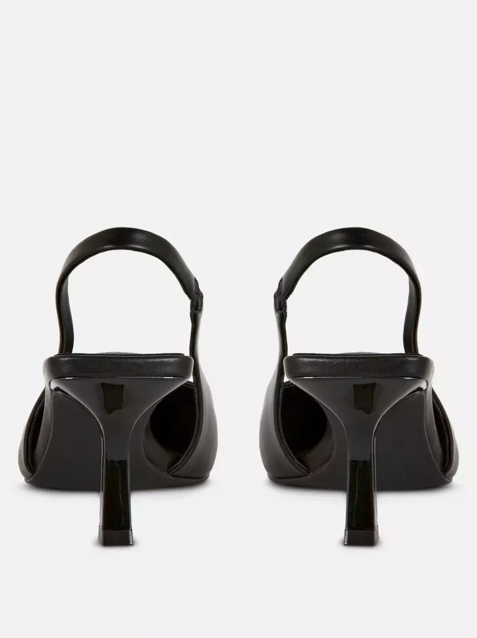 Lakierowane czółenka ze sztucznej skóry z paskiem