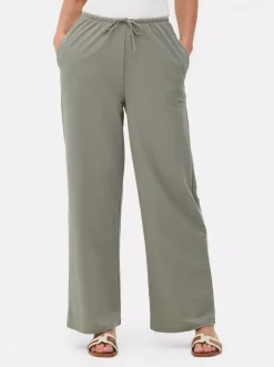 Legginsy z szeroką nogawką i sznurkiem w talii