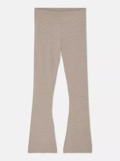 Legginsy z wysokim stanem i szeroką nogawką