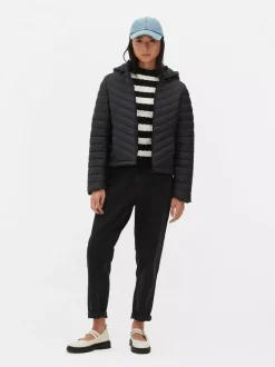 Lekka kurtka puchowa z kapturem