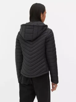 Lekka kurtka puchowa z kapturem