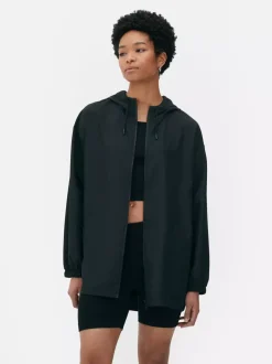 Lekka przeciwdeszczowa parka z kapturem