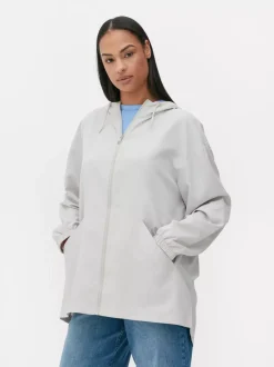 Lekka przeciwdeszczowa parka z kapturem