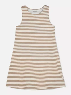 Letnia sukienka w paski bez rękawów