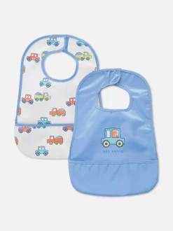 Śliniaki dla noworodków z samochodzikami, 2 szt.