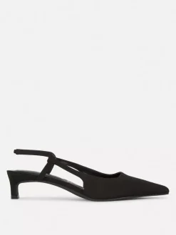 Lniane czółenka z tylnym paskiem