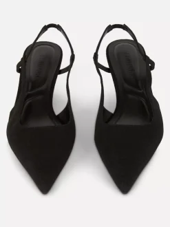 Lniane czółenka z tylnym paskiem