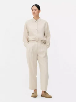 Lniane spodnie The Edit