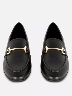 Loafersy ze sztucznej skóry z klamrą