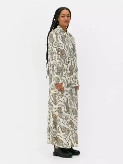 Luźna koszula z nadrukiem