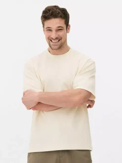 Luźny T-Shirt z teksturowanej dzianiny