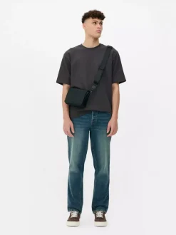 Luźny T-Shirt z teksturowanej dzianiny