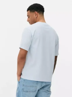 Luźny T-Shirt z teksturowanej dzianiny