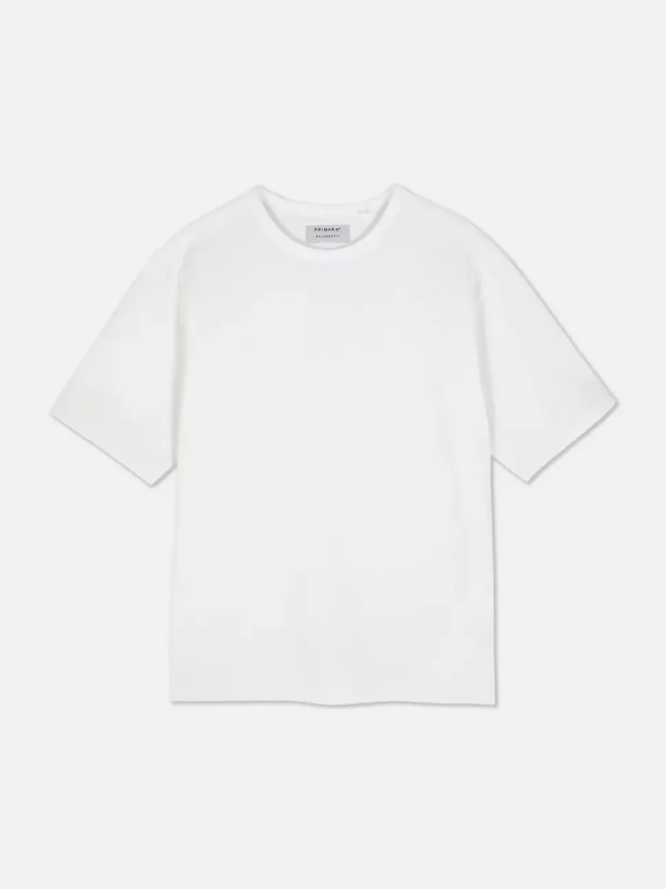 Luźny T-shirt z tkaniny seersucker