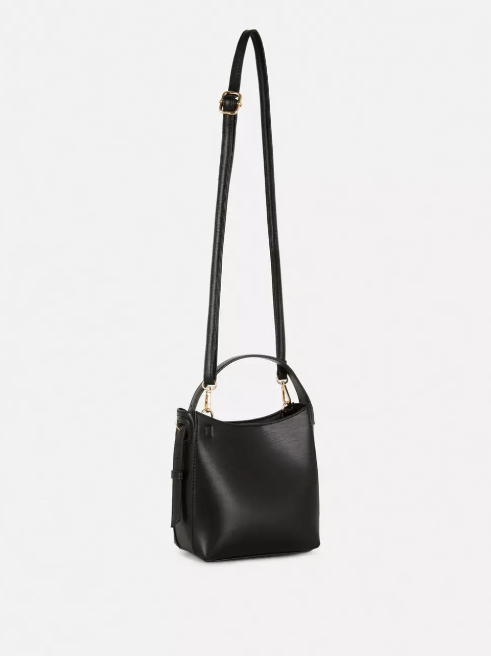 Mała torba shopper typu bucket z paskiem