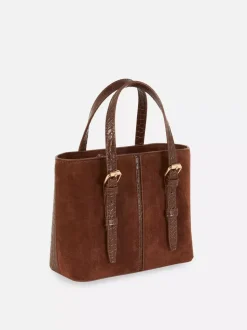 Mała torba shopper typu bucket ze sztucznej skóry