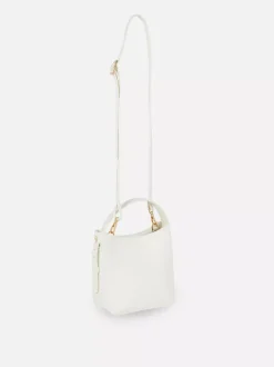 Mała torba shopper typu bucket z paskiem