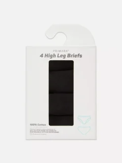 Majtki damskie z wysokim wycięciem, 4 pary