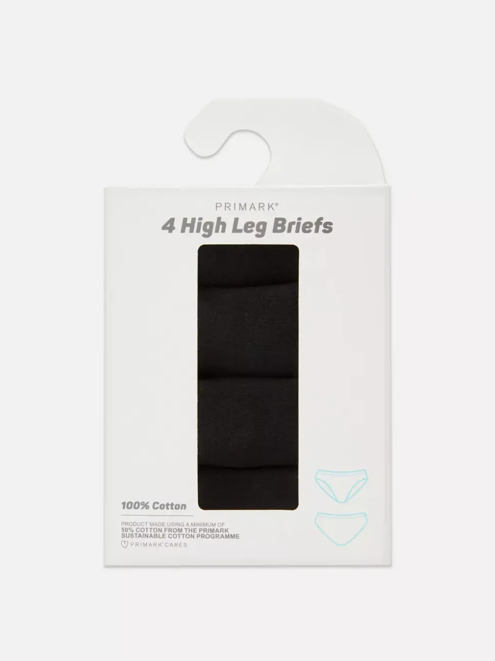 Majtki damskie z wysokim wycięciem, 4 pary