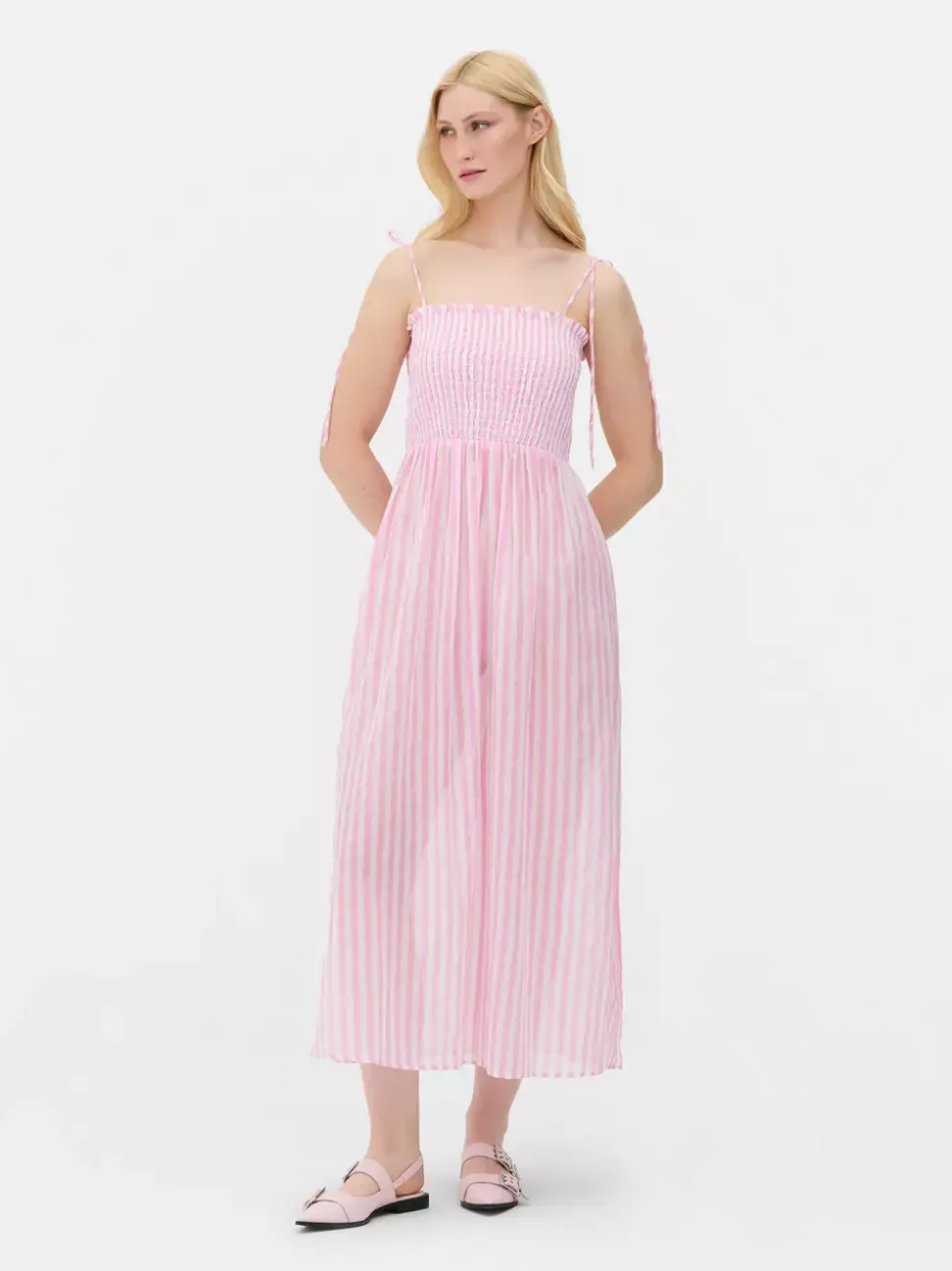Marszczona sukienka midi