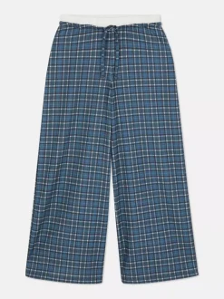 Marszczone spodnie w kratę