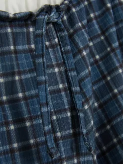 Marszczone spodnie w kratę