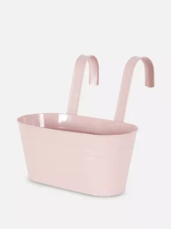 Metalowa wisząca doniczka z długim uchwytem