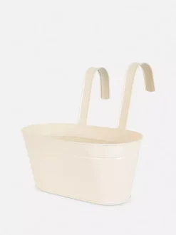 Metalowa wisząca doniczka z długim uchwytem